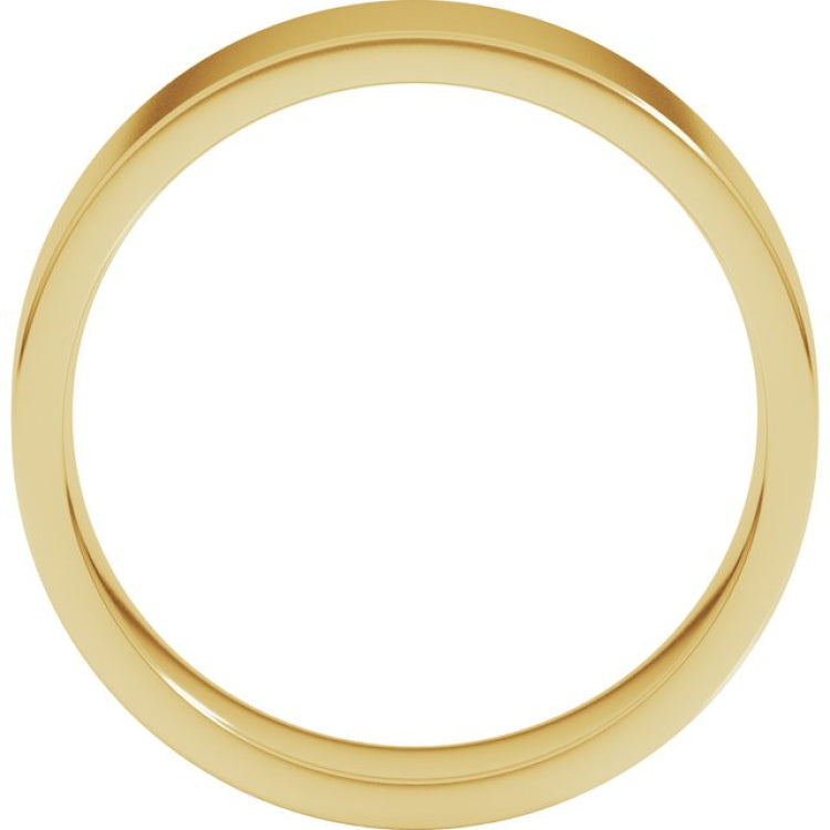 14K Yellow Gold 6 mm Lightweight Comfort-Fit Flat Band Size 7
