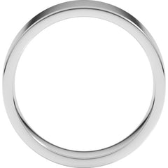 10K White Gold 6 mm Lightweight Comfort-Fit Flat Band Size 8.5