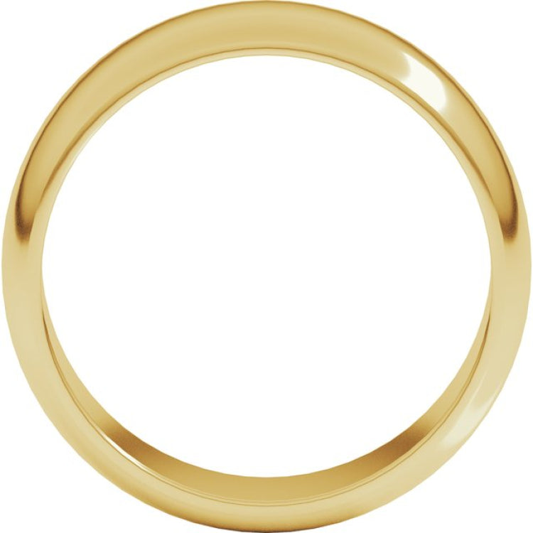 10K Yellow Gold 7 mm Half Round Band Size 11