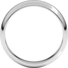 Platinum 5 mm Half Round Band Size 10