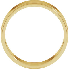10K Yellow Gold 6 mm Stepped-Edge Flat Band Size 10.5