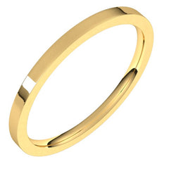 14K Yellow Gold 1.5 mm Flat Comfort Fit Light Band Size 4.5
