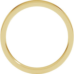 14K Yellow Gold 3 mm Lightweight Comfort-Fit Flat Band Size 5.5