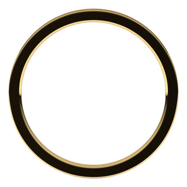 14K Yellow Gold 1.5 mm Lightweight Comfort-Fit Flat Band Size 5