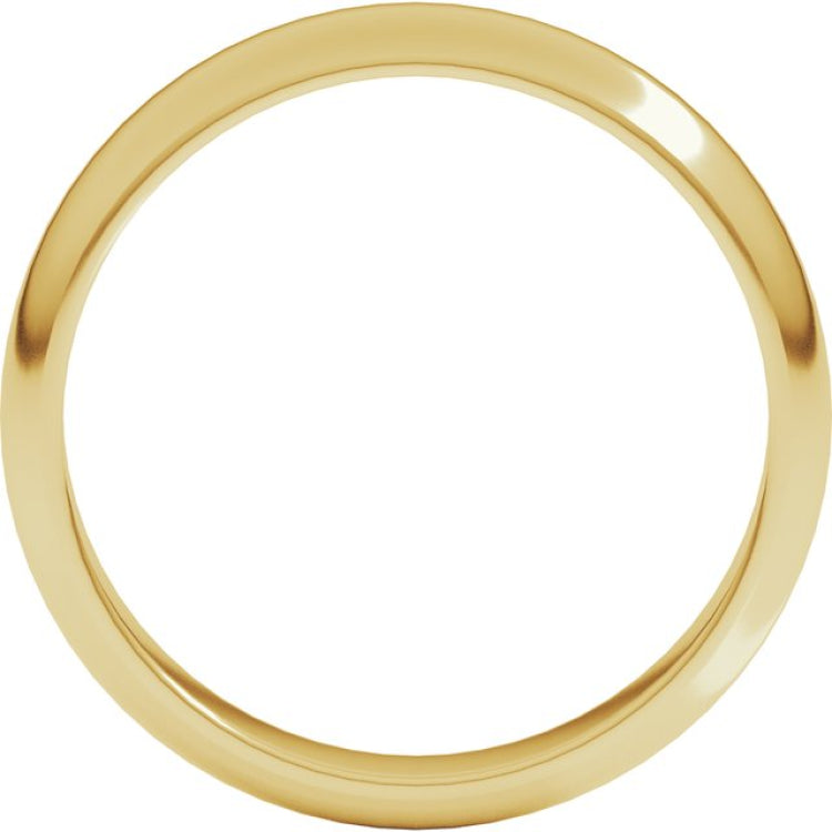 14K Yellow Gold 4 mm Half Round Band Size 13