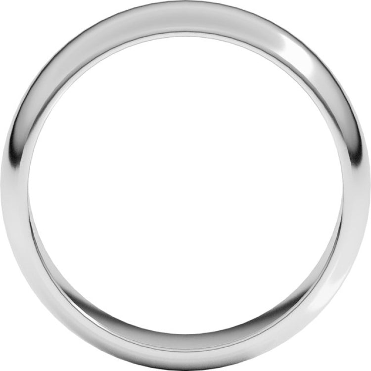 Sterling Silver 6 mm Half Round Band Size 17