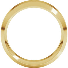 10K Yellow Gold 8 mm Beveled-Edge Comfort-Fit Flat Band Size 10