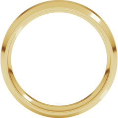 14K Yellow Gold 5 mm Beveled-Edge Comfort-Fit Flat Band Size 15