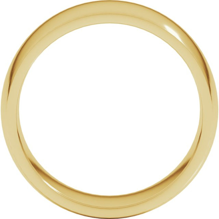 10K Yellow Gold 8 mm Lightweight Comfort-Fit Half Round Band Size 12