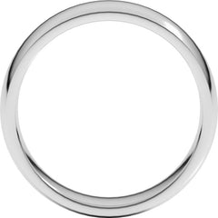 10K White Gold 6 mm Lightweight Comfort-Fit Half Round Band Size 8