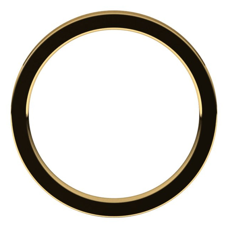 14K Yellow Gold 2 mm Comfort-Fit Flat Band Size 5.5