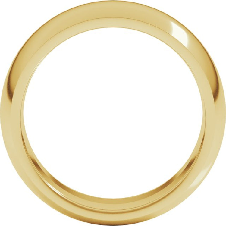 22K Yellow Gold 8 mm Comfort-Fit Half Round Band Size 10