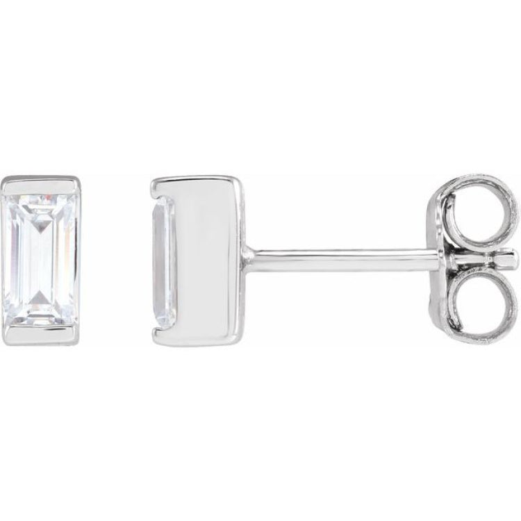 14K White Gold 3/8 CTW Lab-Grown Diamond Earrings