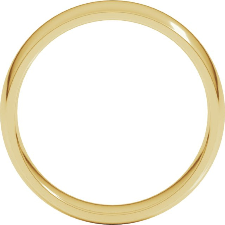 10K Yellow Gold 5.5 mm Lightweight Comfort-Fit Half Round Band Size 9