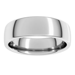 14K White Gold 6 mm Comfort-Fit European-Style Band Size 10.5