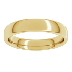 10K Yellow Gold 4 mm Comfort-Fit European-Style Band Size 10
