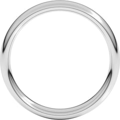 14K White Gold 4 mm Comfort-Fit European-Style Band Size 8.5