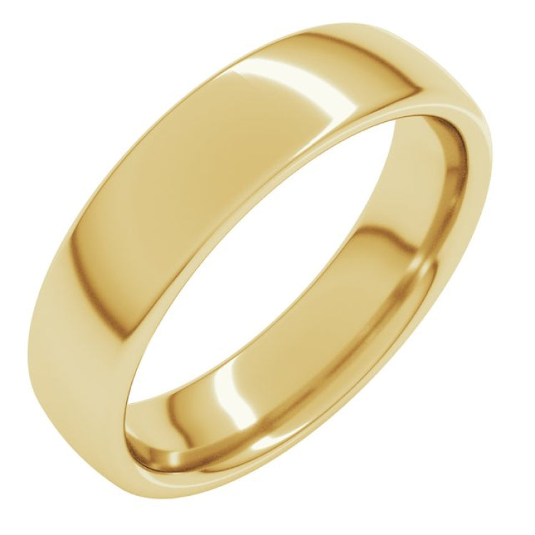 18K Yellow Gold 5 mm Comfort-Fit European-Style Band Size 8.5
