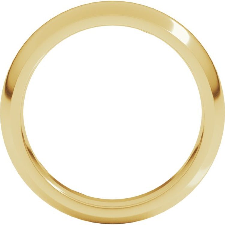 14K Yellow Gold 5 mm Comfort-Fit Half Round Band Size 8