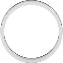 14K White Gold 3 mm Flat Band Size 8