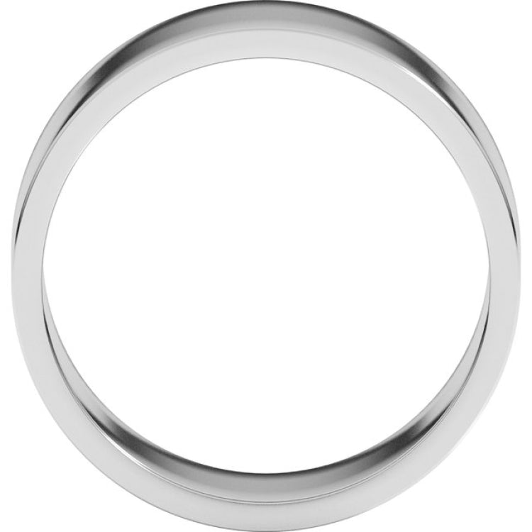 14K White Gold 8 mm Flat Band Size 12