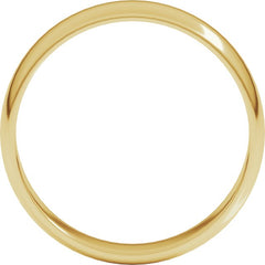 14K Yellow Gold 5 mm Lightweight Half Round Band Size 5