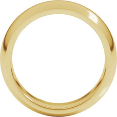 10K Yellow Gold 7 mm Comfort-Fit Half Round Band Size 7