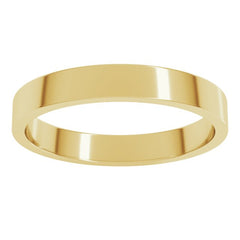 18K Yellow Gold 3 mm Flat Band Size 6.5