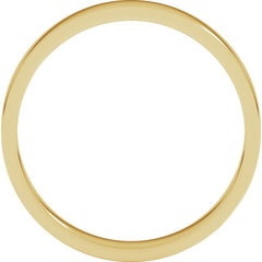 18K Yellow Gold 3 mm Flat Band Size 4.5