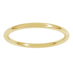 18K Yellow Gold 1.5 mm Comfort-Fit Full Round Band Size 5.5