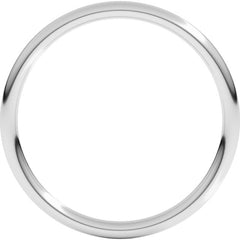 14K White Gold 1.5 mm Comfort-Fit Full Round Band Size 6