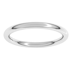 Sterling Silver 2 mm Comfort-Fit Full Round Band Size 7