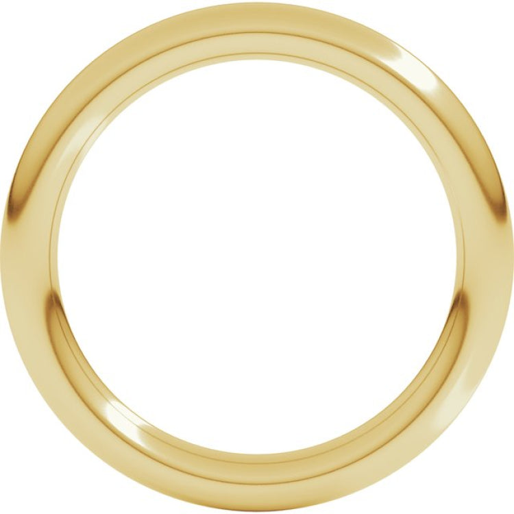 14K Yellow Gold 2.5 mm Comfort-Fit Full Round Band Size 8