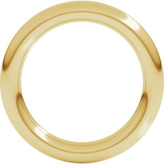 14K Yellow Gold 3 mm Comfort-Fit Full Round Band Size 8