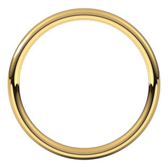 14K Yellow Gold 2.5 mm Comfort-Fit European-Style Band Size 7