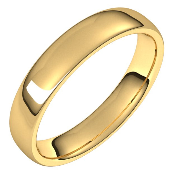 14K Yellow Gold 4.5 mm Comfort-Fit European-Style Band Size 8.5