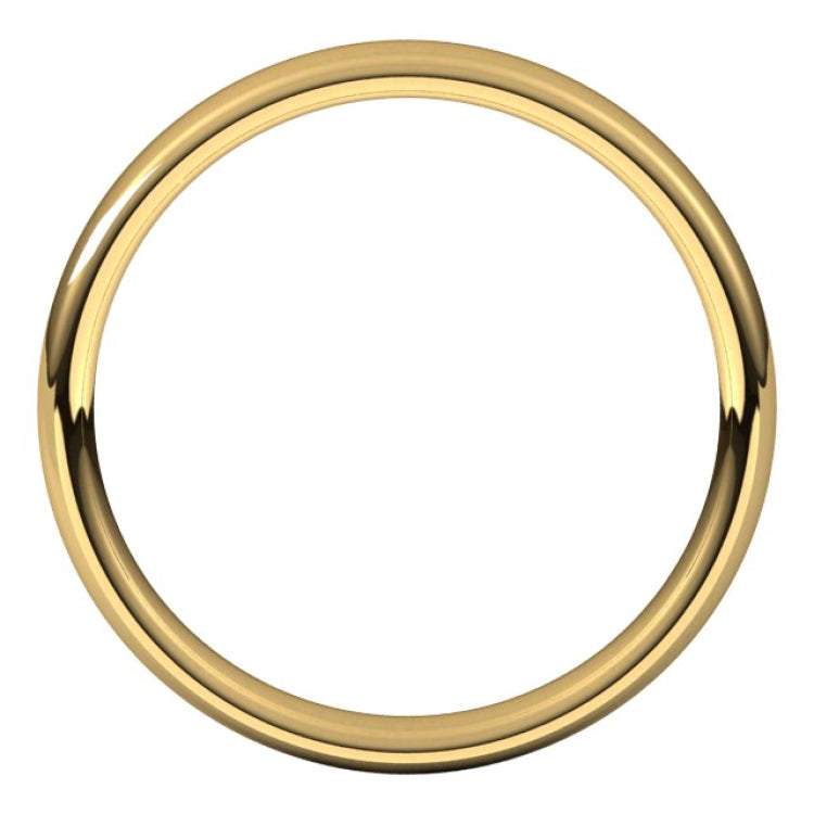 14K Yellow Gold 3.5 mm Comfort-Fit European-Style Band Size 8