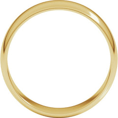 18K Yellow Gold 6 mm Lightweight Half Round Band Size 9