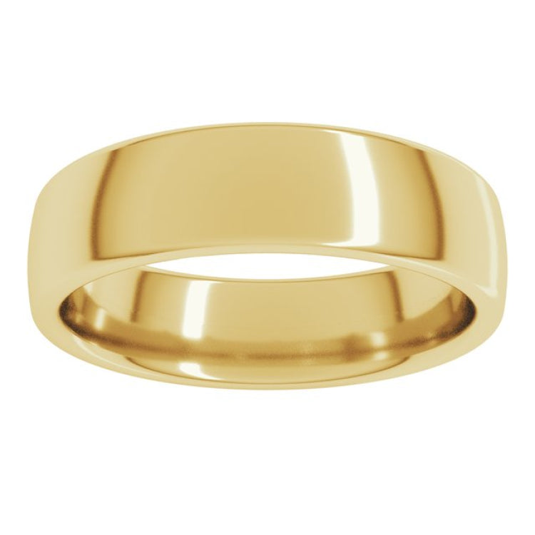 14K Yellow Gold 5.5 mm Comfort-Fit European-Style Band Size 10.5