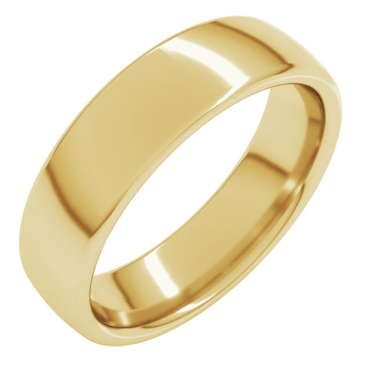 14K Yellow Gold 5.5 mm Comfort-Fit European-Style Band Size 9