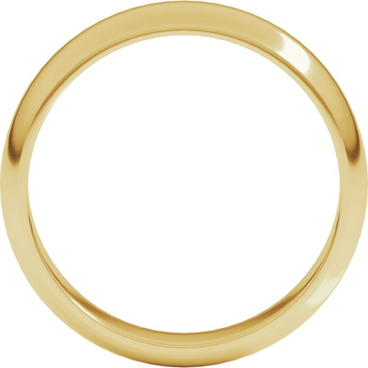 14K Yellow Gold 5 mm Half Round Band Size 11.5