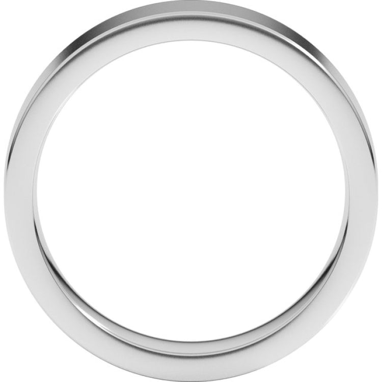 14K White Gold 5 mm Comfort-Fit Flat Band Size 7
