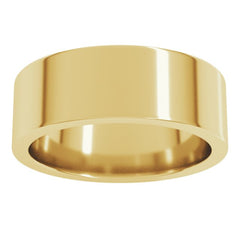 10K Yellow Gold 7 mm Comfort-Fit Flat Band Size 10.5