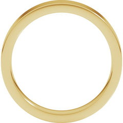 14K Yellow Gold 14 mm Comfort-Fit Flat Band Size 5.5