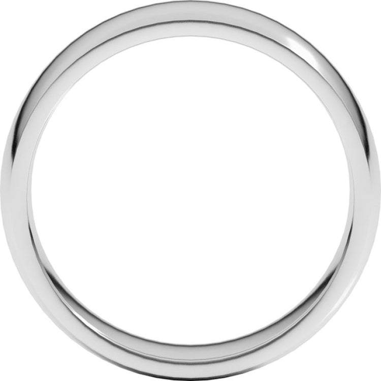 Palladium 6 mm Lightweight Comfort-Fit Half Round Band Size 10