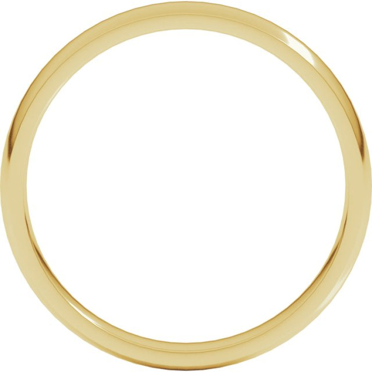10K Yellow Gold 3 mm Lightweight Comfort-Fit Half Round Band Size 6