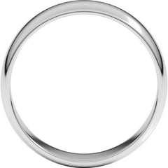 14K White Gold 6 mm Lightweight Half Round Band Size 9.5