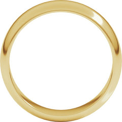 14K Yellow Gold 6 mm Half Round Band Size 10.5
