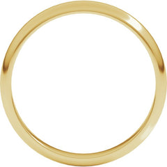 10K Yellow Gold 3 mm Half Round Band Size 11.5