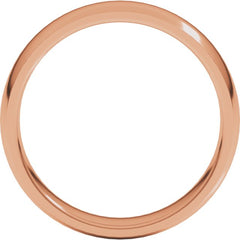 14K Rose Gold 5 mm Half Round Comfort Fit Light Band Size 9.5